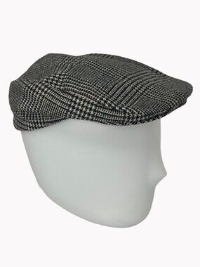 Country Gentleman Houndstooth Flat Cap With Snap Brim Classic Style